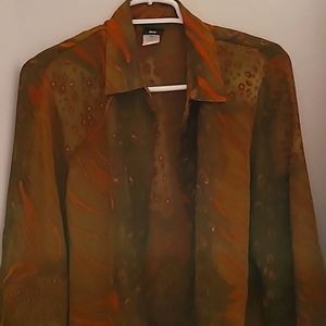 Kiss Me 1980's California Sheer Blouse